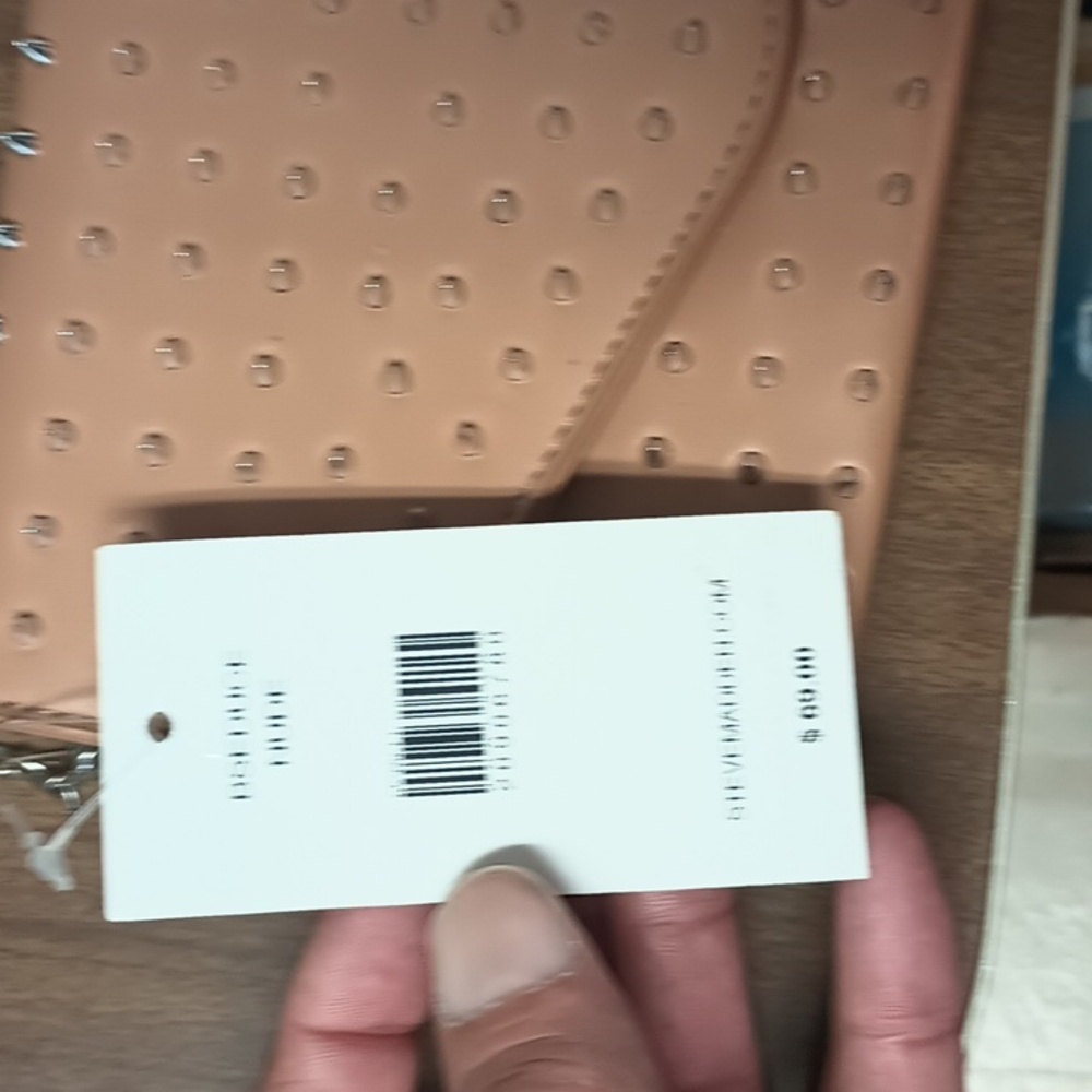 Steve Madden Tan Studded Clutch with Chain - Picture 7 of 7